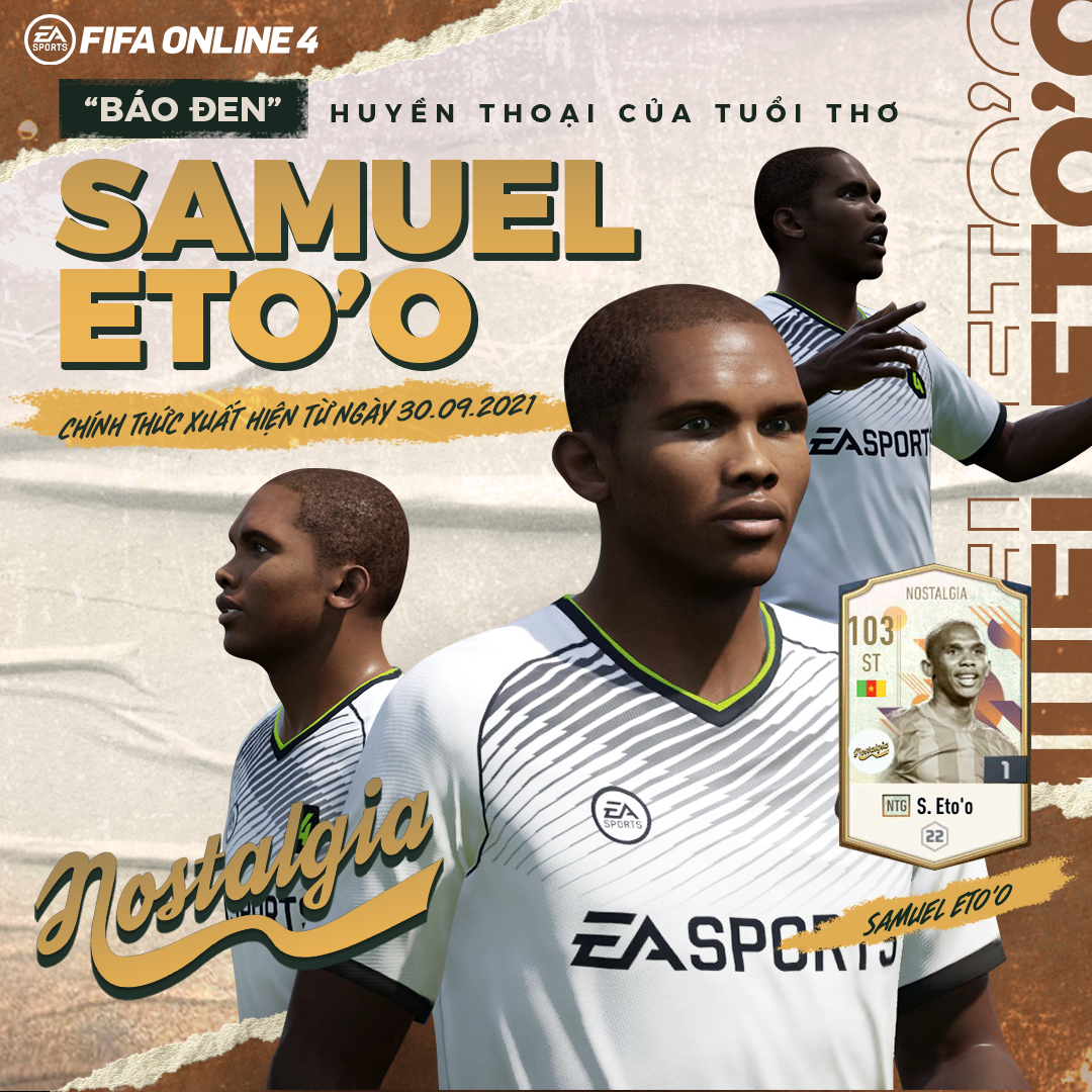 Samuel Eto’o xuất hiện trong FIFA Online 4 