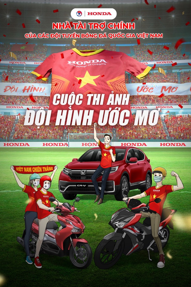 "Đội hình ước mơ" của Honda Việt Nam hợp tác cùng Bùi Tiến Dũng, Đình Trọng và Minh Vương 